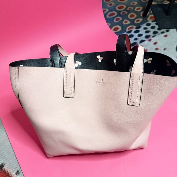 Reversible Kate Spade Floral Tote Bag – Pink & Floral, Spacious Travel Bag - Picture 8 of 13